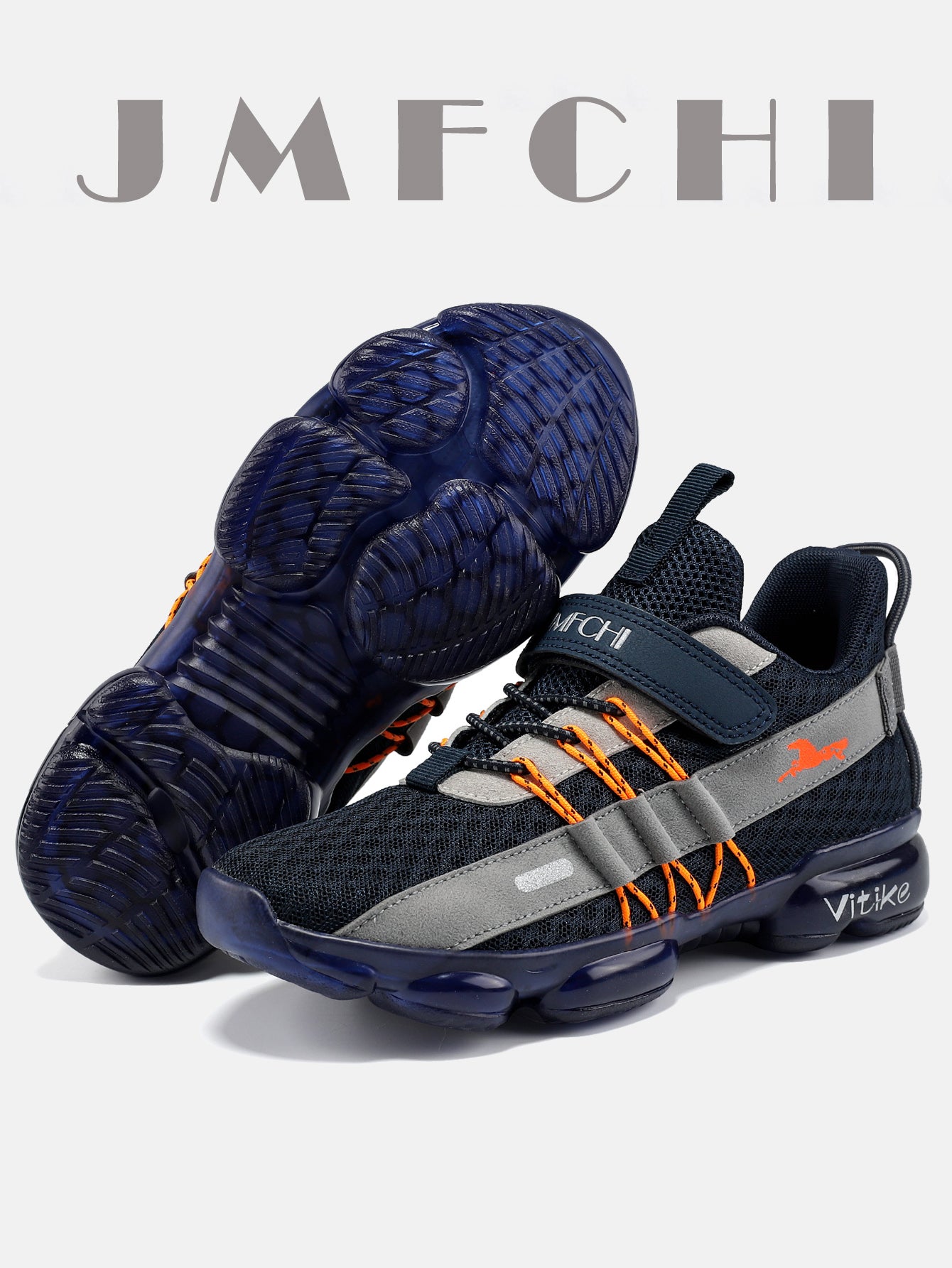 FANGFIUP Boys' shoes Summer 2023 summer new mesh breathable big children's running shoes Air cushion soft soled children's sports shoes