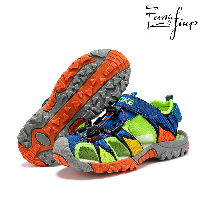 Kids Sports Closed Toe Sandals Breathable Boys Girls Non Slip Beach Water Shoes School Fashion