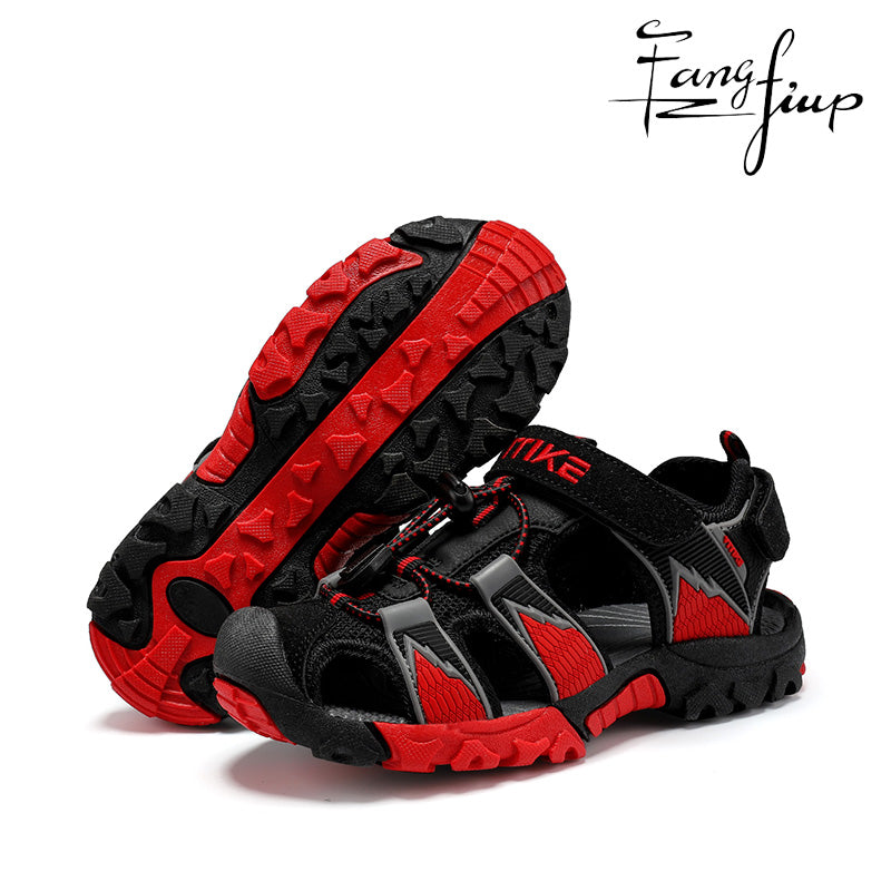 Kids Sports Closed Toe Sandals Breathable Boys Girls Non Slip Beach Water Shoes School Fashion