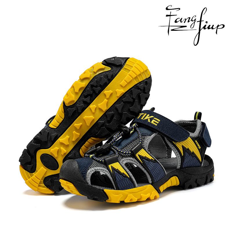 Kids Sports Closed Toe Sandals Breathable Boys Girls Non Slip Beach Water Shoes School Fashion