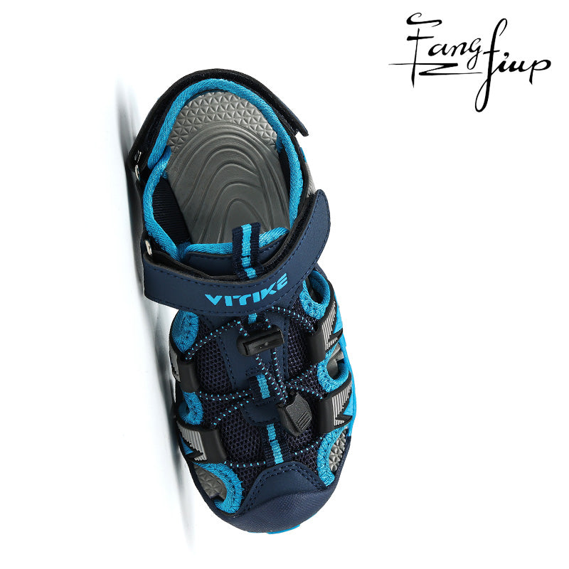 Kids Sports Closed Toe Sandals Breathable Boys Girls Non Slip Beach Water Shoes School Fashion