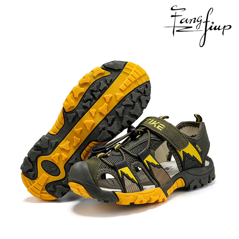 Kids Sports Closed Toe Sandals Breathable Boys Girls Non Slip Beach Water Shoes School Fashion