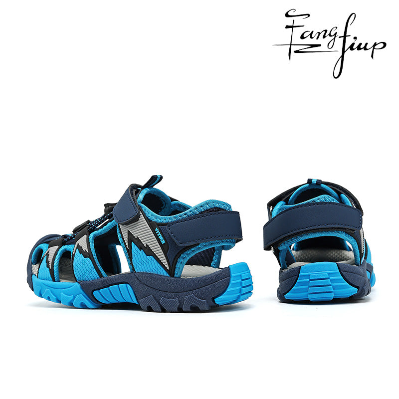 Kids Sports Closed Toe Sandals Breathable Boys Girls Non Slip Beach Water Shoes School Fashion