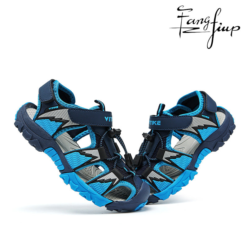 Kids Sports Closed Toe Sandals Breathable Boys Girls Non Slip Beach Water Shoes School Fashion
