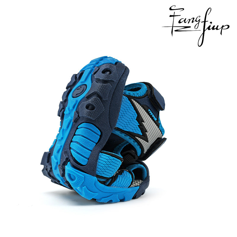 Kids Sports Closed Toe Sandals Breathable Boys Girls Non Slip Beach Water Shoes School Fashion